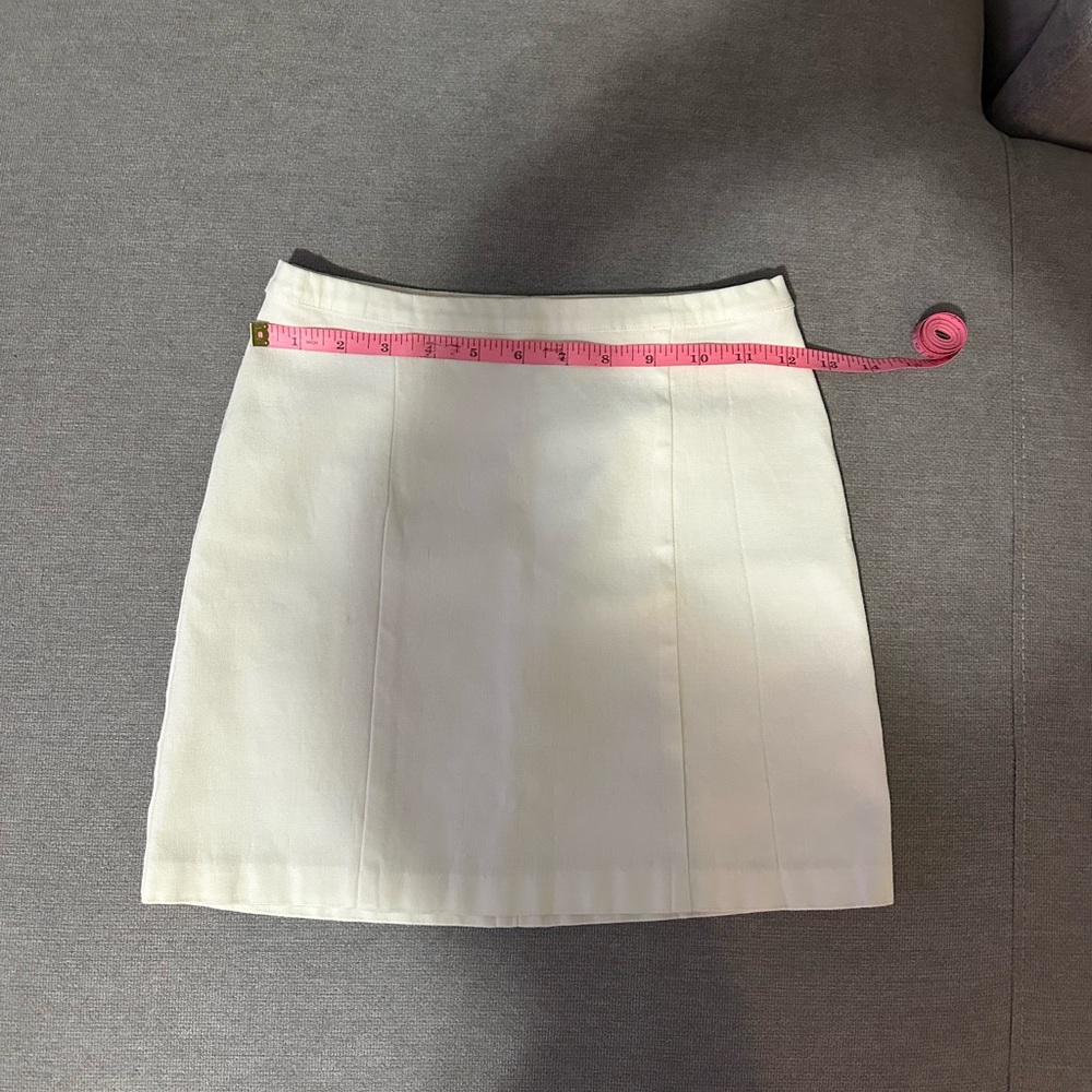 Vintage White Bebe Mini Skirt